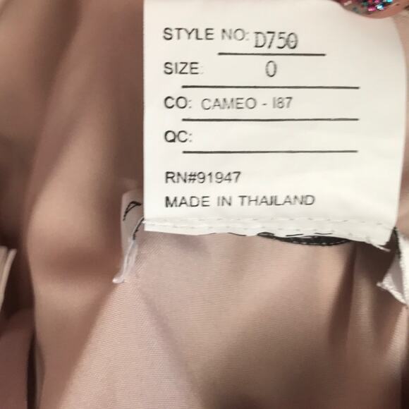 Alfred Sung Full Skirt Maxi Dress Spaghetti Strap Size 0 - Picture 4 of 4